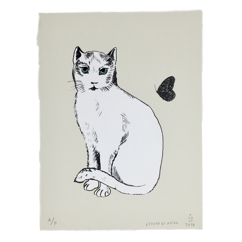 Wall Art Chat Blanc