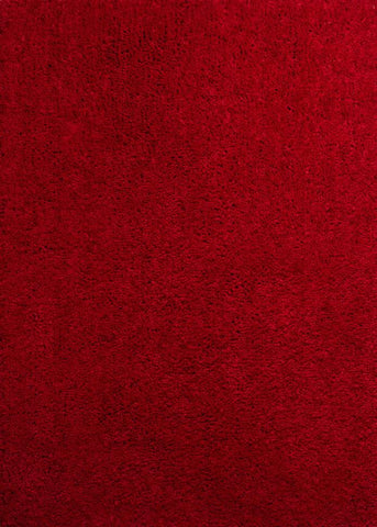 63" x 86" Red Polyester Area Rug Enjoy a cozy floor covering from the vibrant Columbia collection. The fluffy shag rug will brighten up any living space with its cherry red color tone. This playful area rug comes in countless of colors to fit any room decor. Along with its featherlike touch, this rug is easy to clean and created to be ultra soft using extensive wearing propylene that will help you create a relaxing contemporary style.