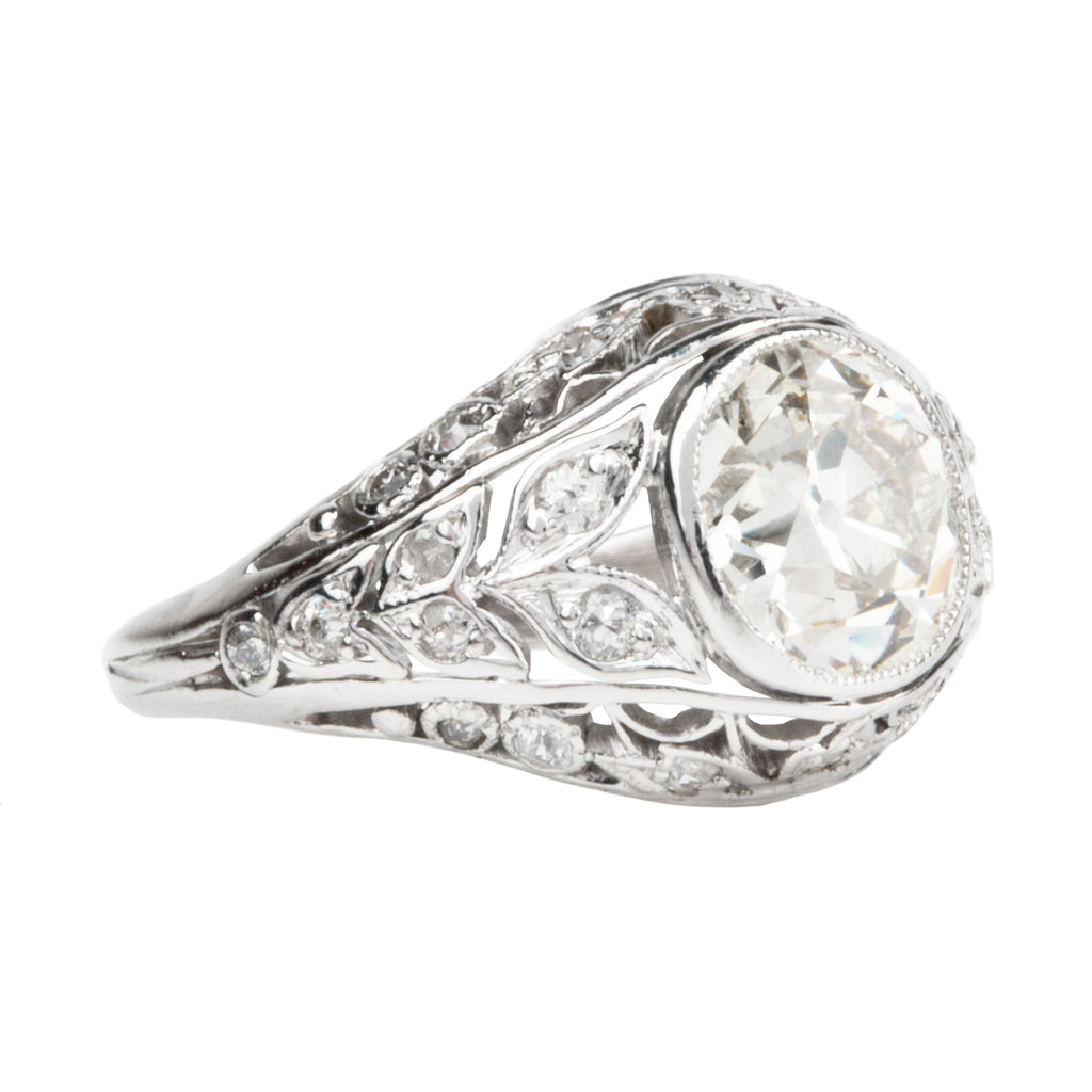 edwardian old mine cut diamond ring