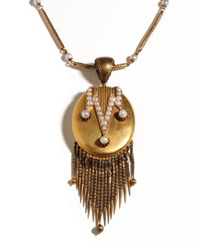 High Victorian Gold Fringe Locket | Bell and Bird