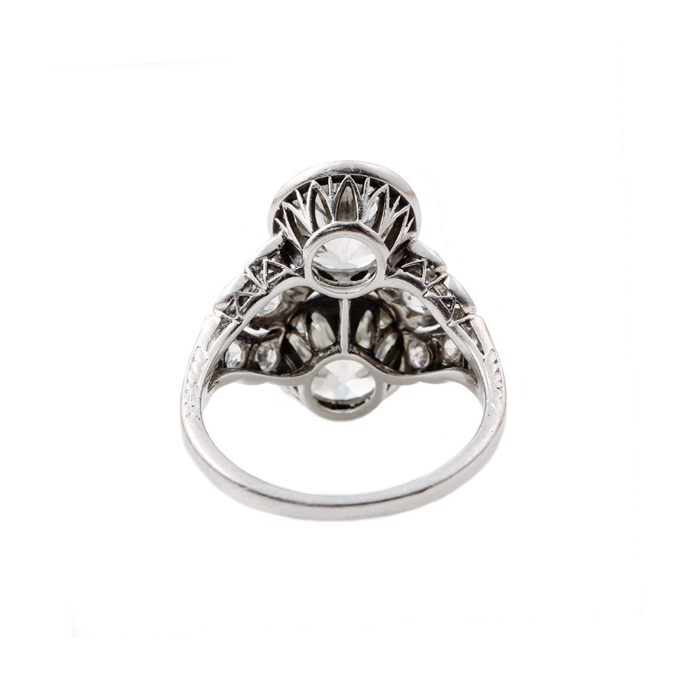 Art Deco Platinum Two Stone Diamond Ring | Bell and Bird