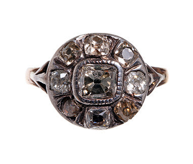 Georgian Diamond Cluster Ring | Bell and Bird