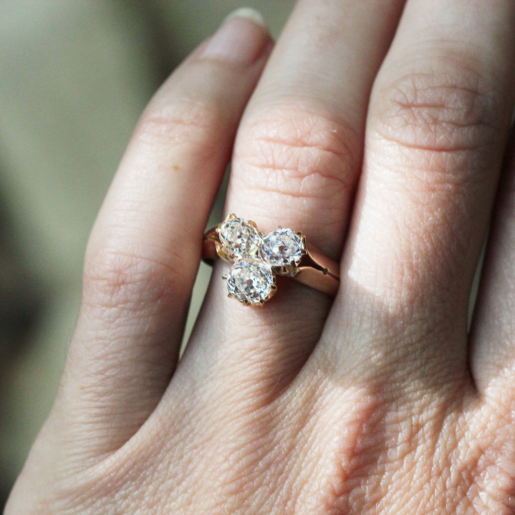 Victorian Trefoil Diamond Ring | Bell and Bird