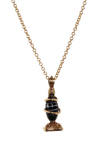 Victorian Serpent Watch Fob Necklace | Bell and Bird