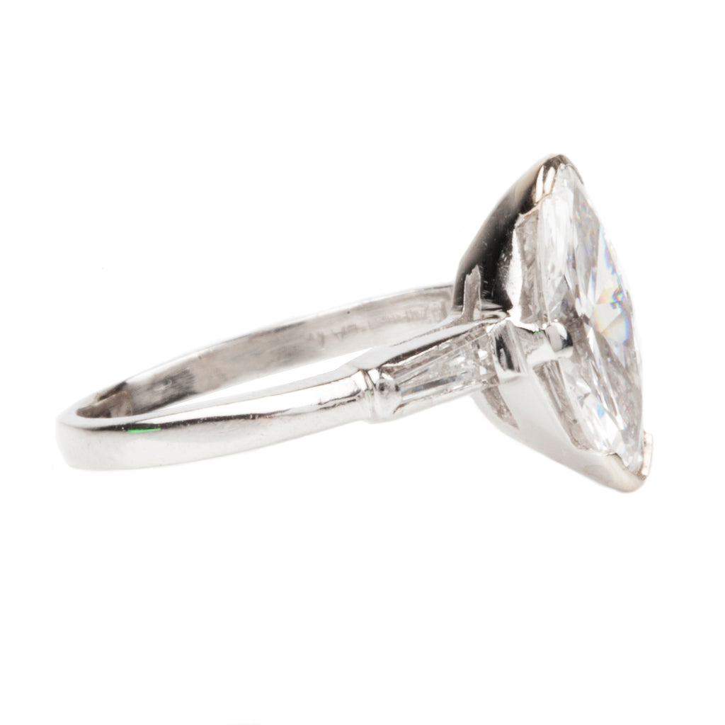 Art Deco Marquise cut Diamond Ring | Bell and Bird
