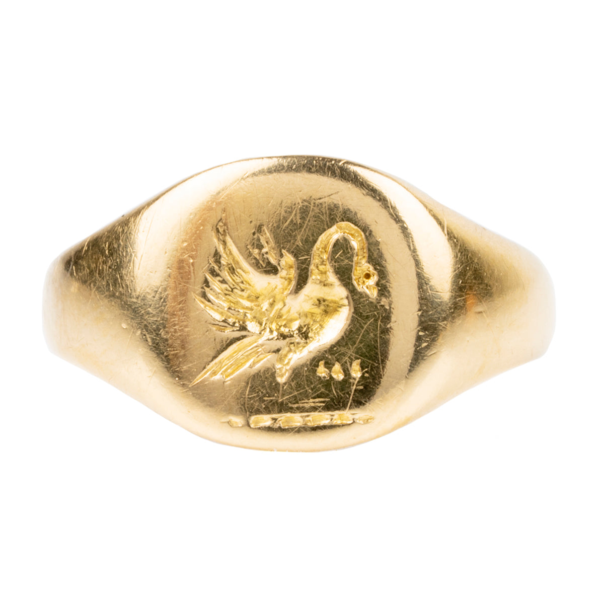 Late Victorian Swan Signet Ring | Bell and Bird