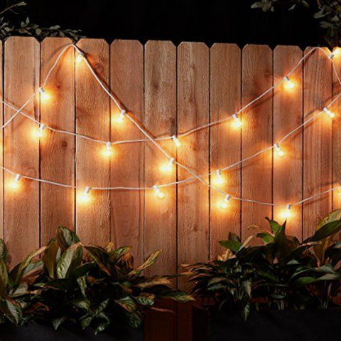 Outdoor Fairy Light Idea - Pinterest