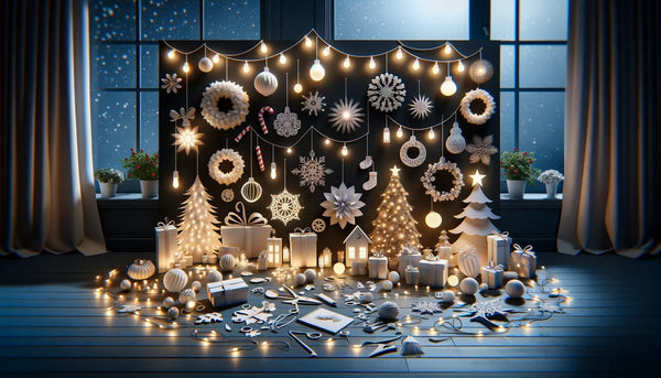 Versatile decorations that can be adapted for different occasions, like fairy lights or paper garlands used in various festive settings.