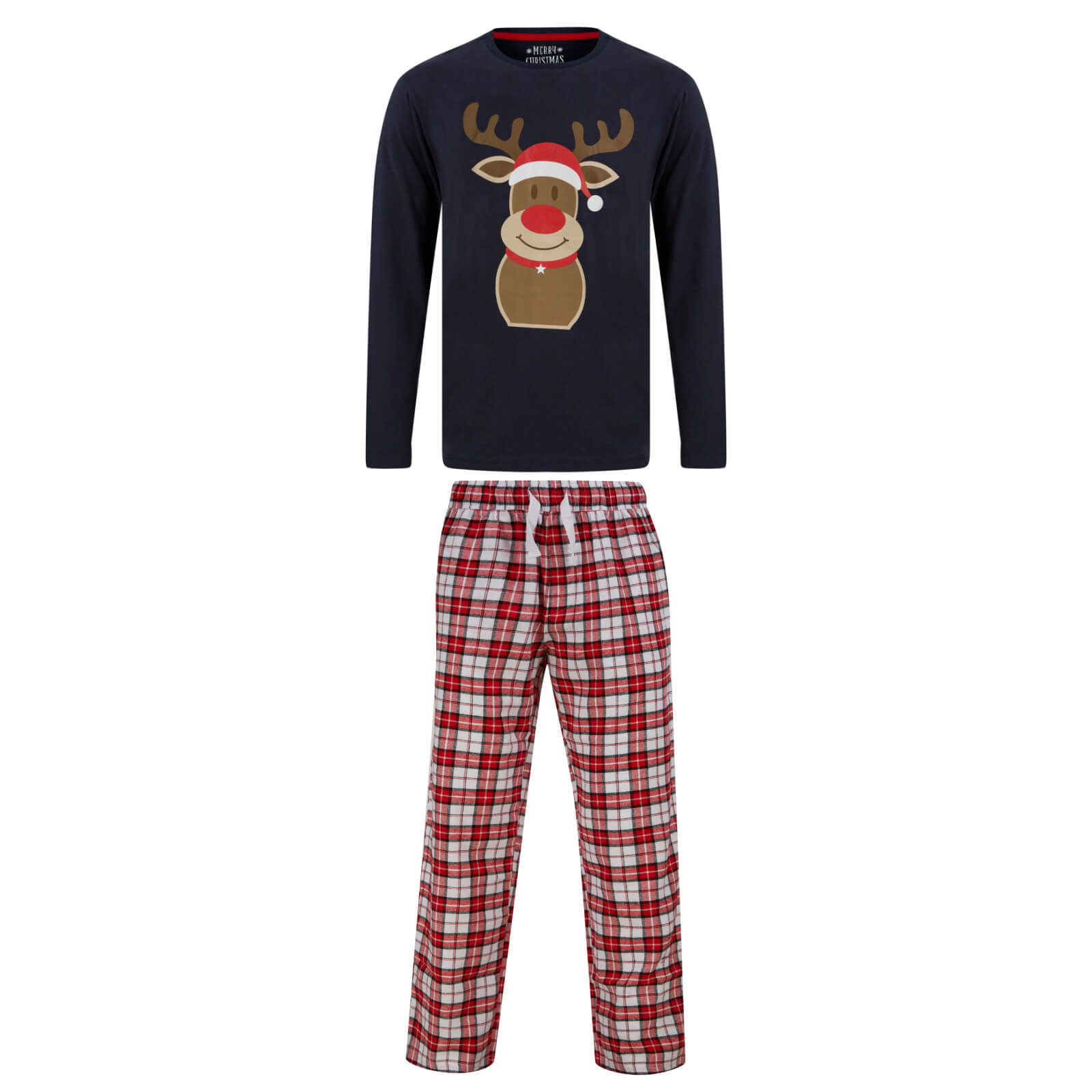 Buy Mens Christmas Pyjama Set Reindeer/Stag Check