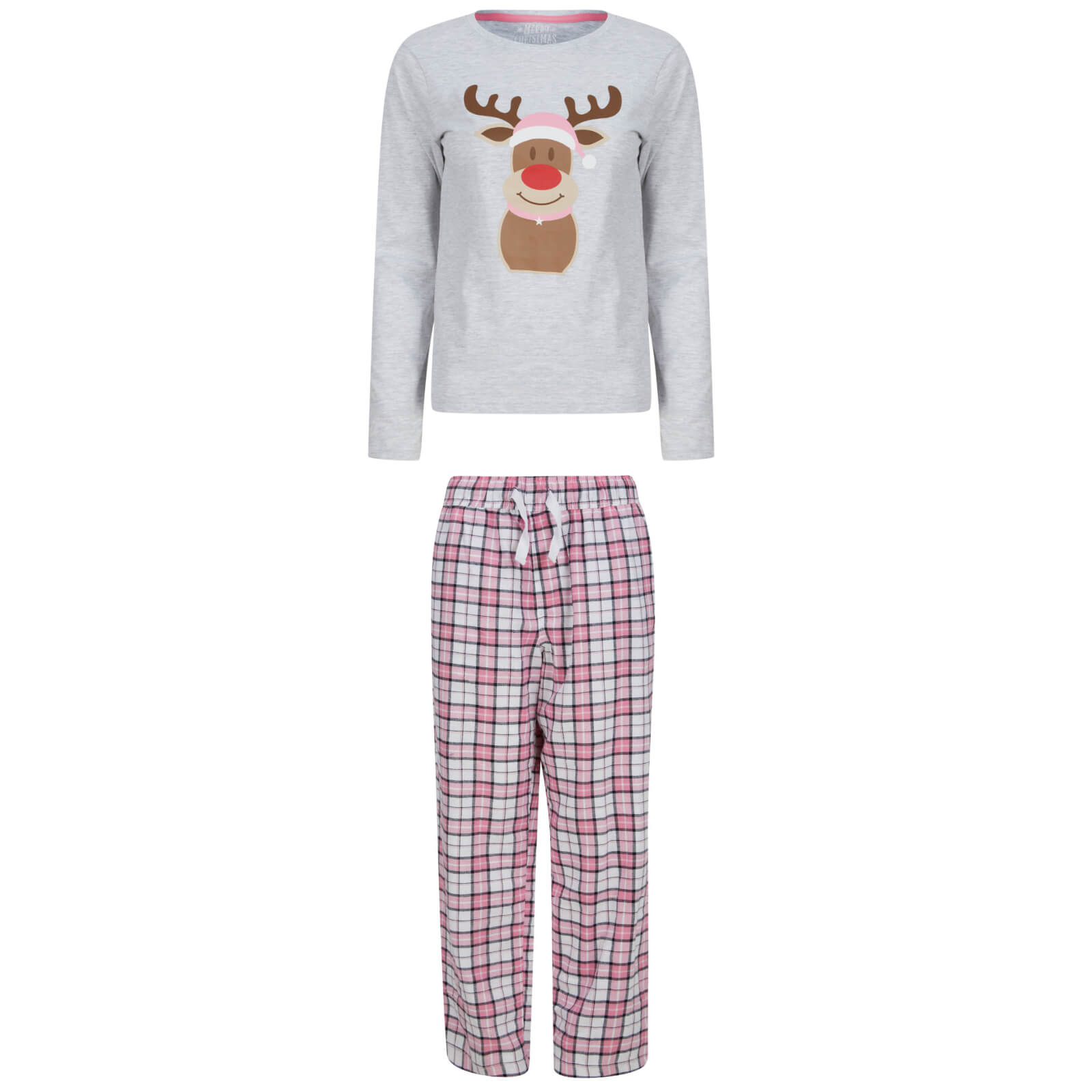 Buy Mens Christmas Pyjama Set Reindeer/Stag Check