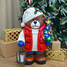 Load image into Gallery viewer, Mr Crimbo Large Light Up Bear Christmas Ornament Lantern Tree 65cm - MrCrimbo.co.uk -XS7250 - -christmas decoration
