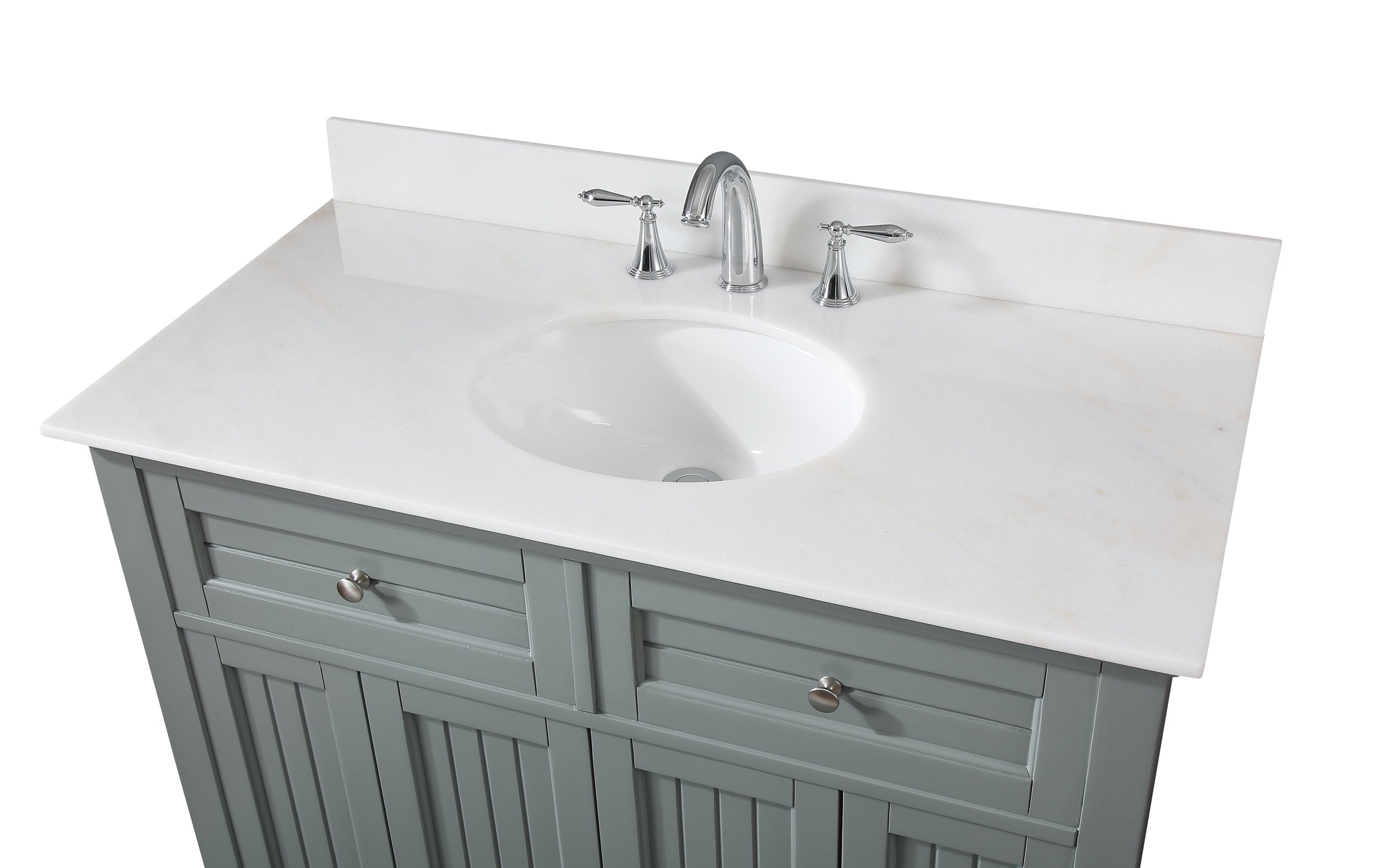 42 Thomasville Cottage Style Gray Bathroom Cabinet Sink Vanity Gd