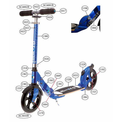 blue flex scooter spare parts diagram