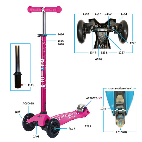 maxi deluxe scooter spare parts diagram