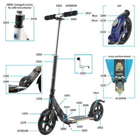 flex+ scooter spare parts diagram