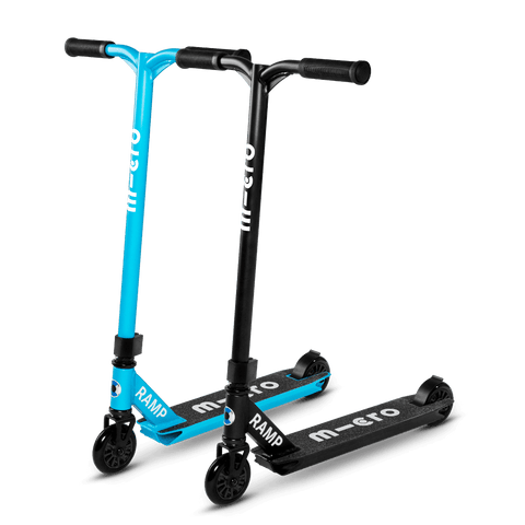 Micro Ramp Kids Stunt Scooter in Cyan Blue and Black