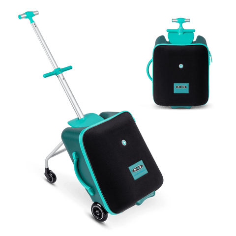 Micro Ride On Luggage Eazy, showing both scooter and compact modes