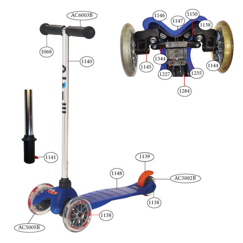 Mini Micro Kids Scooter Spare Parts diagram