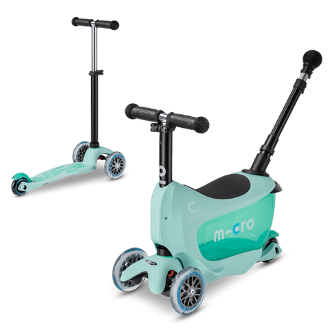 Micro Mini2Go Deluxe Ride On Scooter in mint