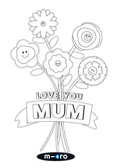 mother's day colour-in card