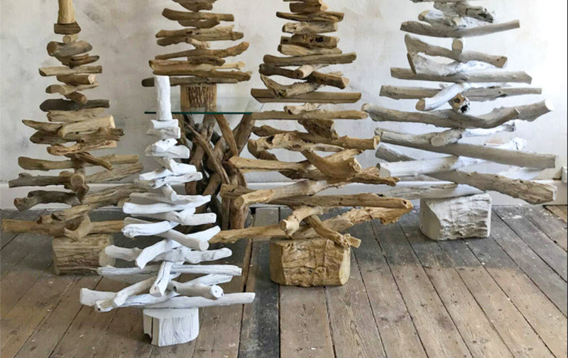 christmas trees made from drift wood