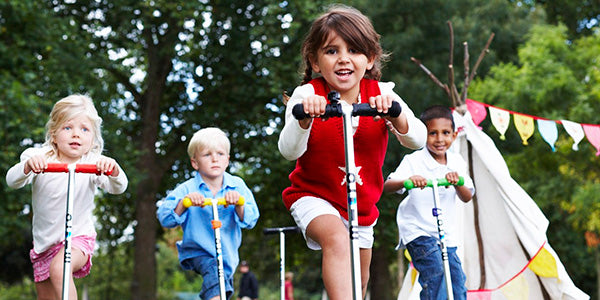 Scooter races are a fun activity for kids