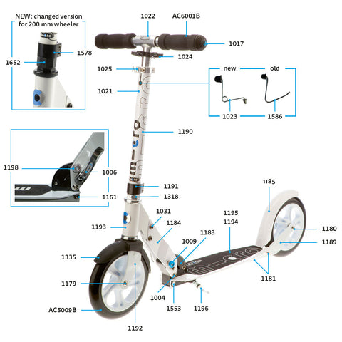 classic white spare parts diagram