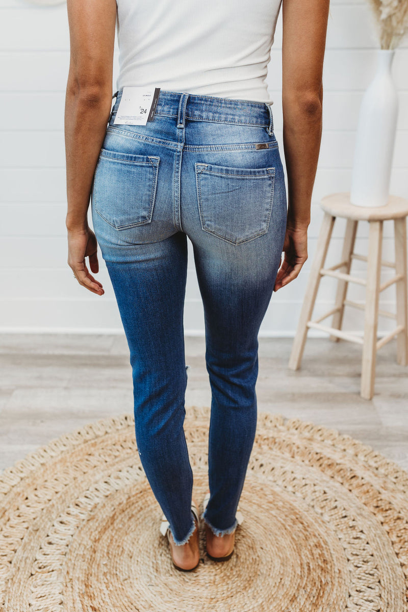 Kancan Movin' On Mid Rise Ripped Blue Jeans | Women's Online Clothing ...