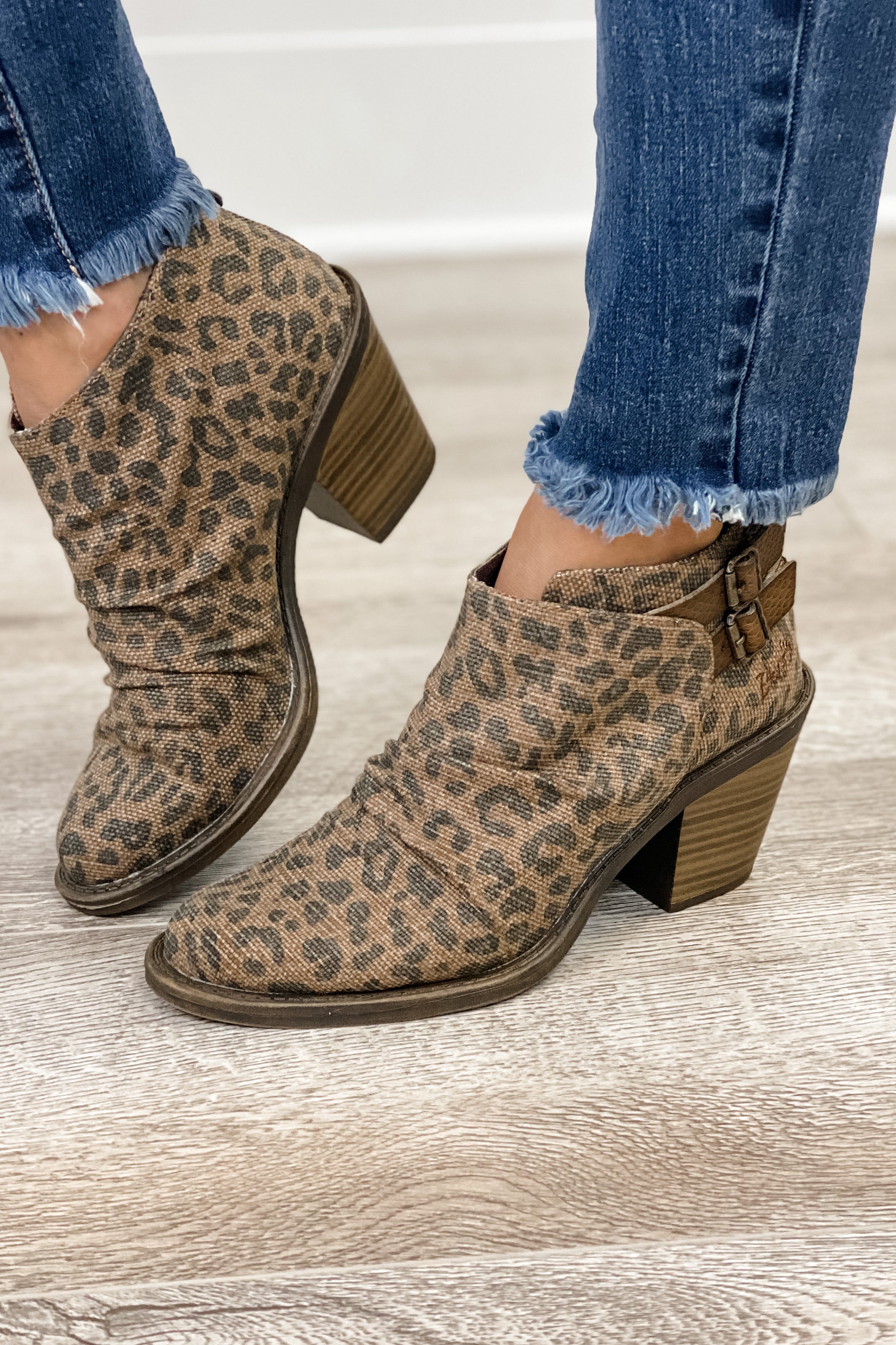 blowfish leopard booties