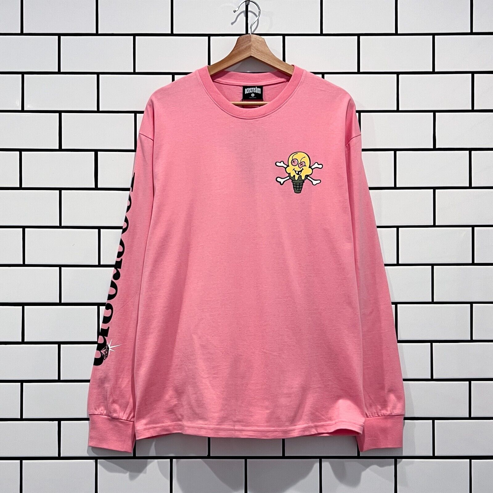 ICECREAM YIKES STRIPES SS TEE SEA PINK BILLIONAIRE BOYS CLUB BBC