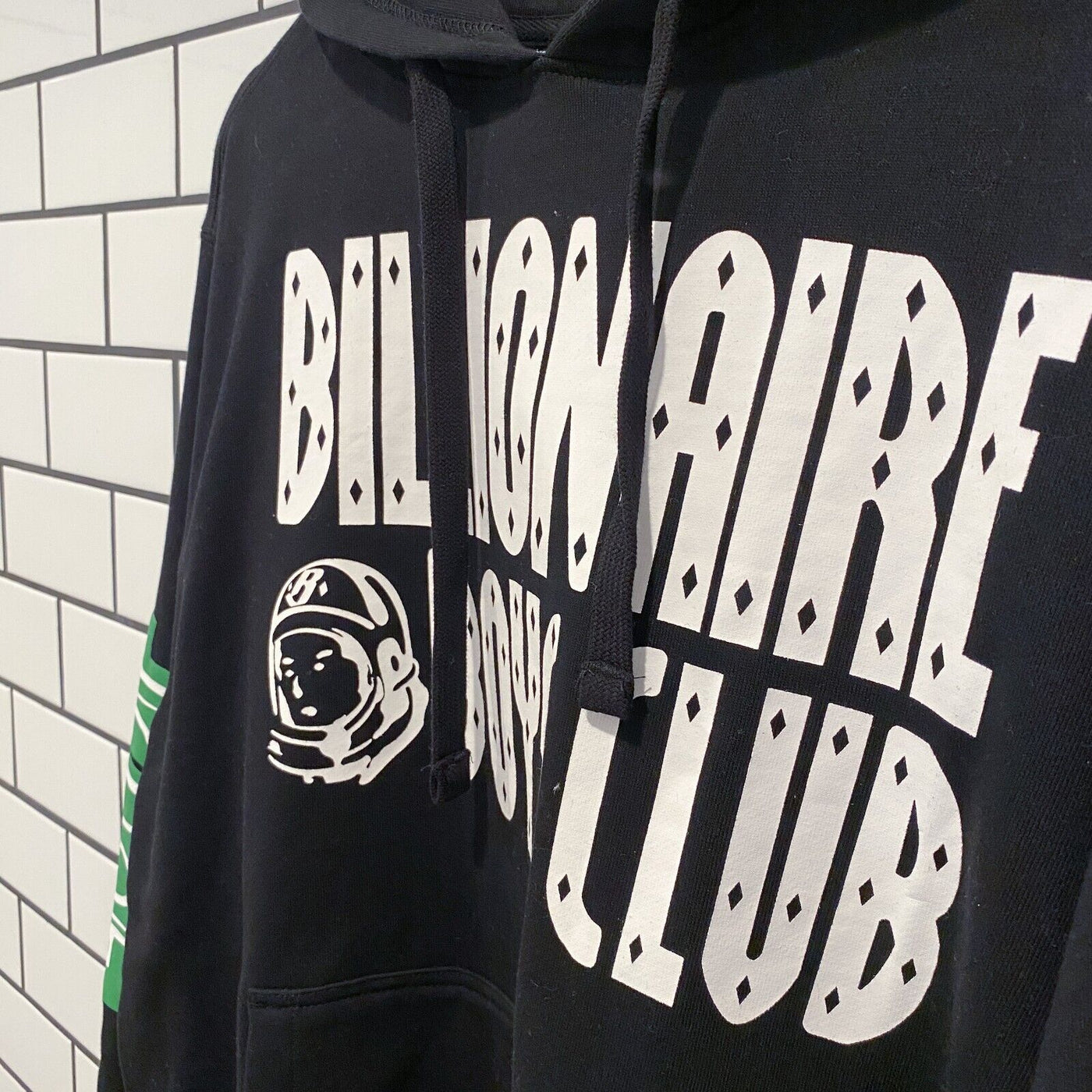 BILLIONAIRE BOYS CLUB BBC STRAIGHT FONT HOODIE BLACK OVERSIZED | archive