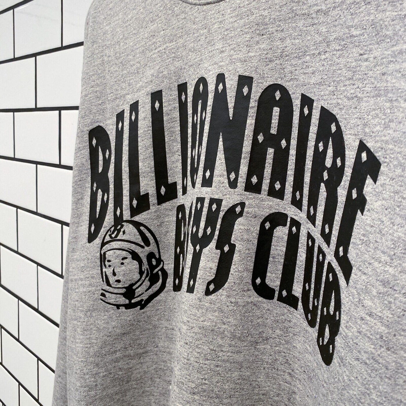 BILLIONAIRE BOYS CLUB BBC STRAIGHT FONT CREW HEATHER GREY OVERSIZED |  archive