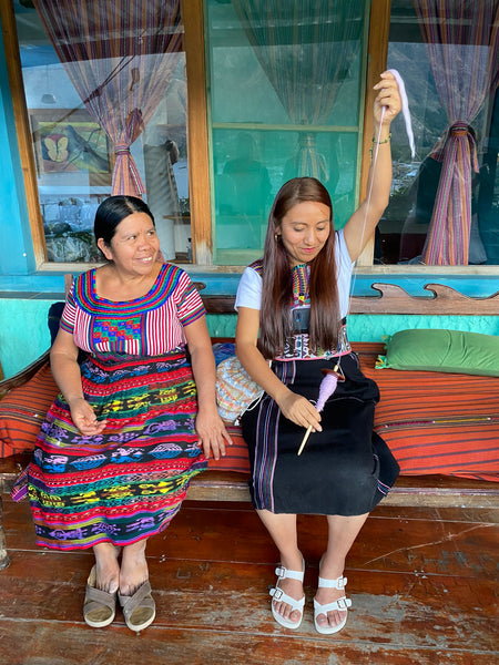 spinning yarn in guatemala