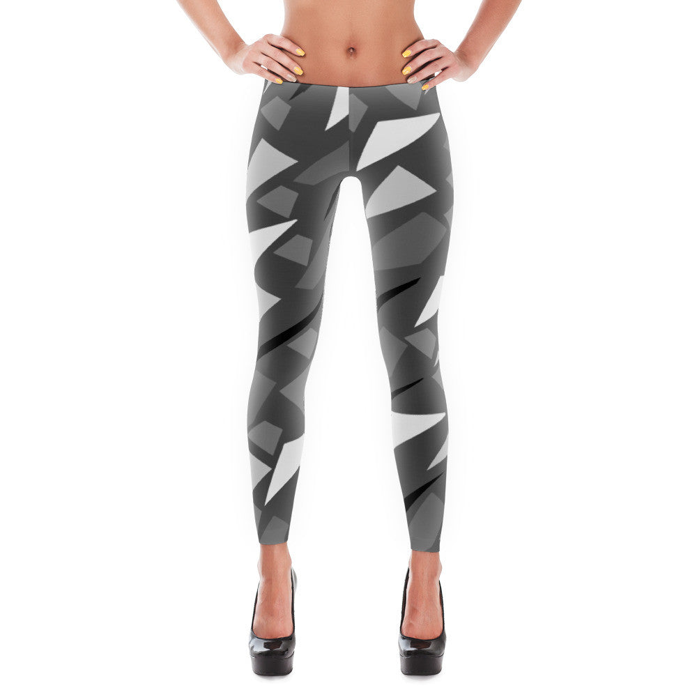 Grey Geometric Leggings Design in California – Trendyz.com