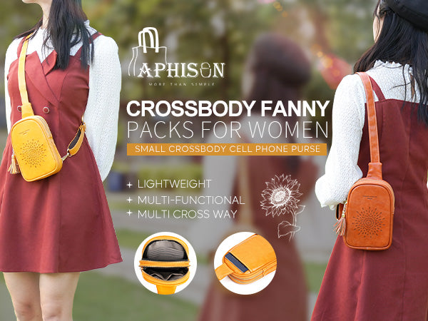 APHISON Small Crossbody Bags for Women, Lightweight Leather Cell Phone  Purse, Mini Shoulder Handbags