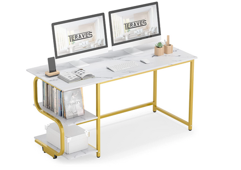 escritorio oficina dorado marmol