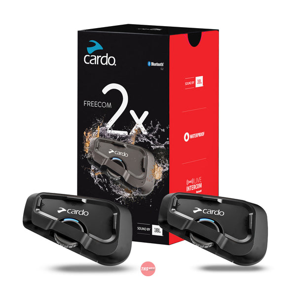 Cardo FreeCom 2x Single Motorcycle Bluetooth Communication System