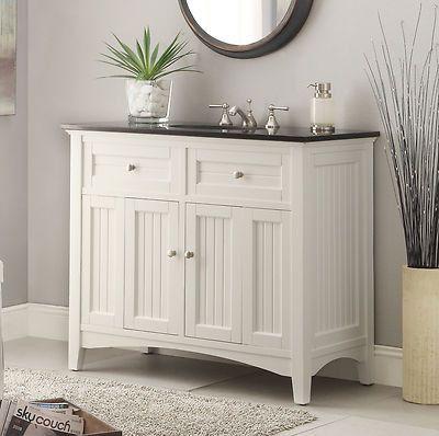 24 inch Beadboard Style Corner Bathroom Vanity Taupe Color