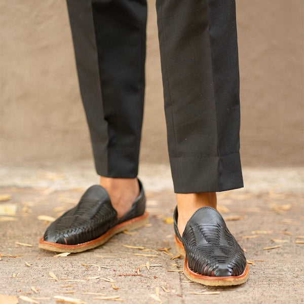 mens black huarache sandals