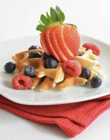 triple berry protein waffle