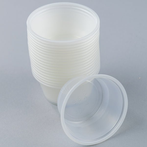 2OZ PLASTIC SAUCE CONTAINER WITH LID 1000PCS/CNT