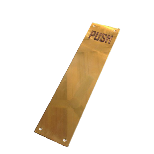 Brass Push Plate 文字入り 押し板 Parts Supply