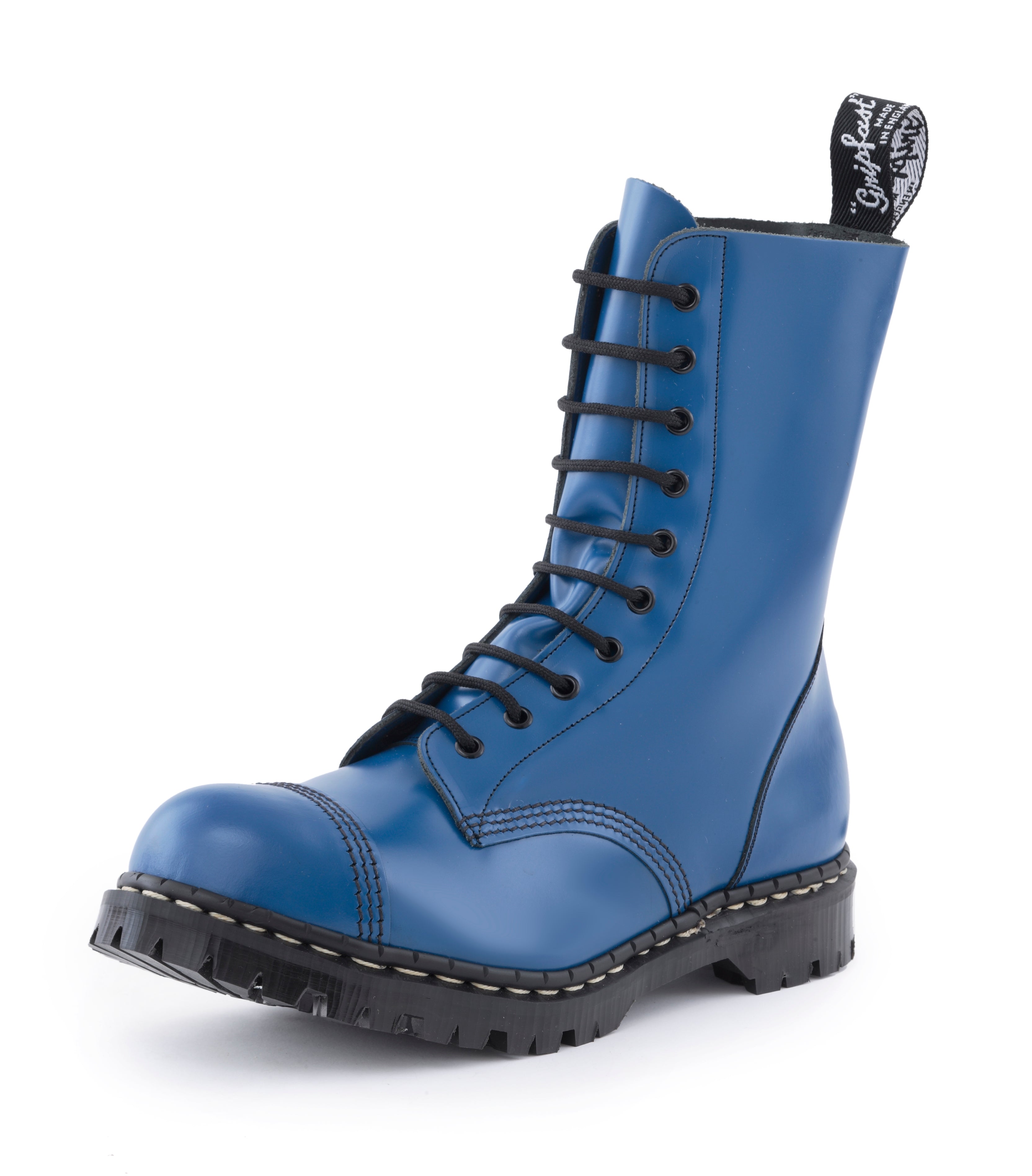 blue steel toe boots