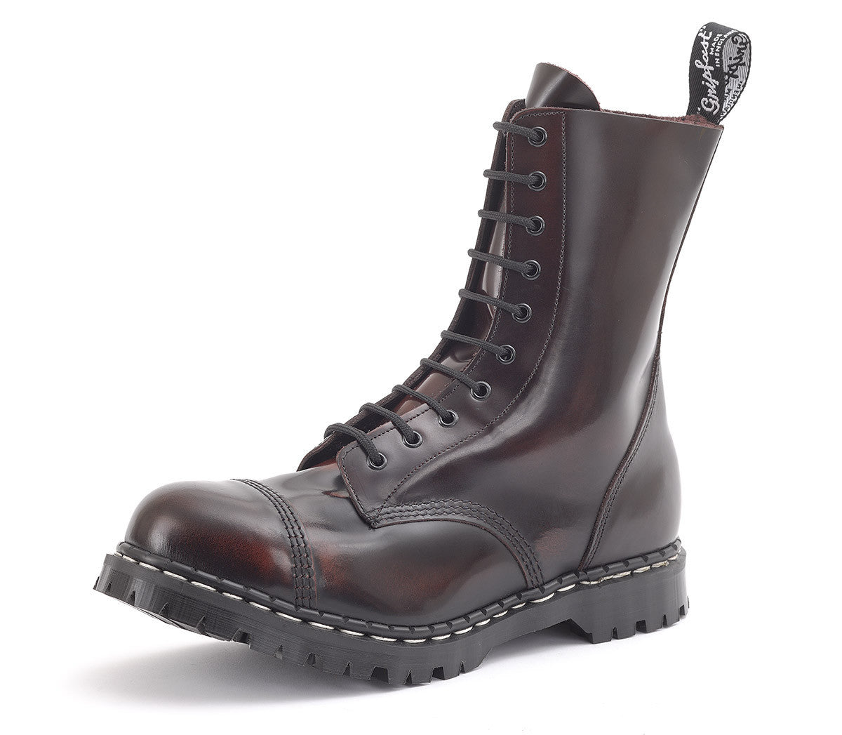 maroon work boots