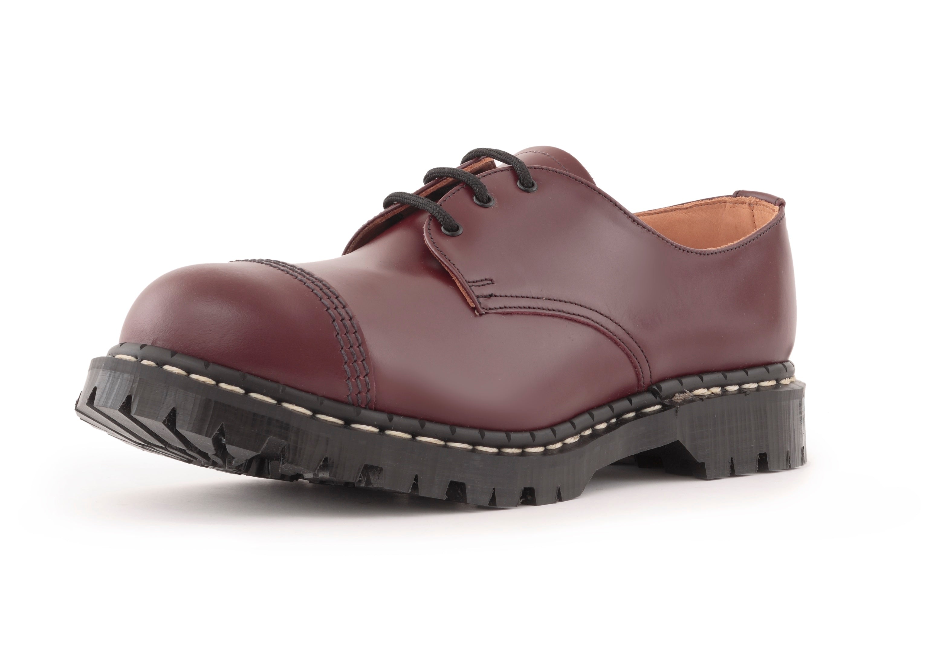 oxblood steel toe boots