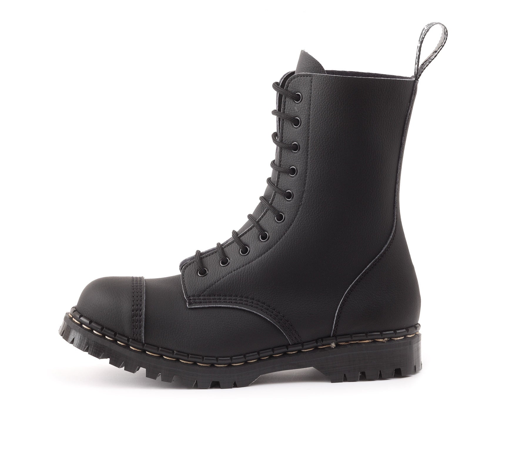 black steel toed boots