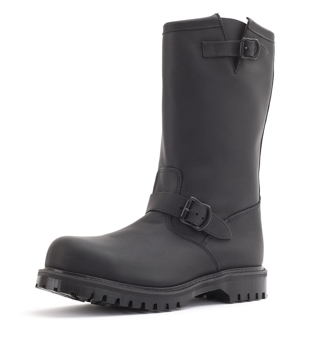 all black steel toe boots
