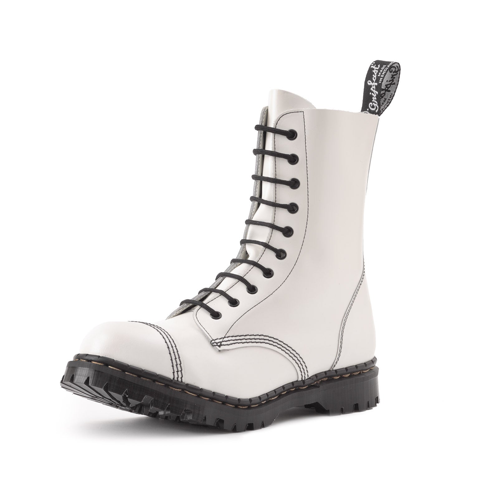 Gripfast 10 Eyelet Steel Toe Boot in White