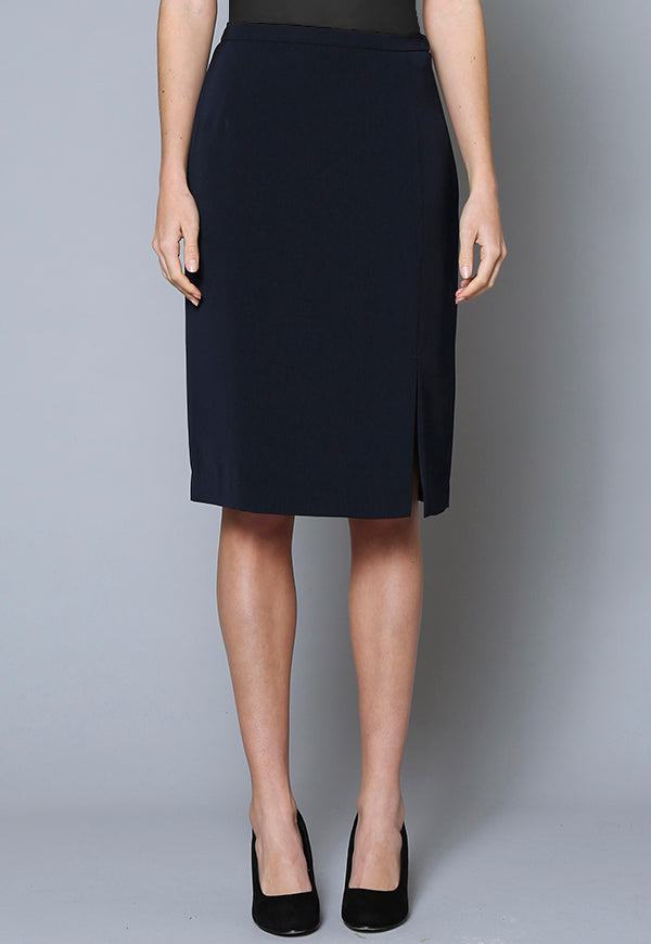 SK126 Knee Length Front Split Skirt – Fashion Uniforms