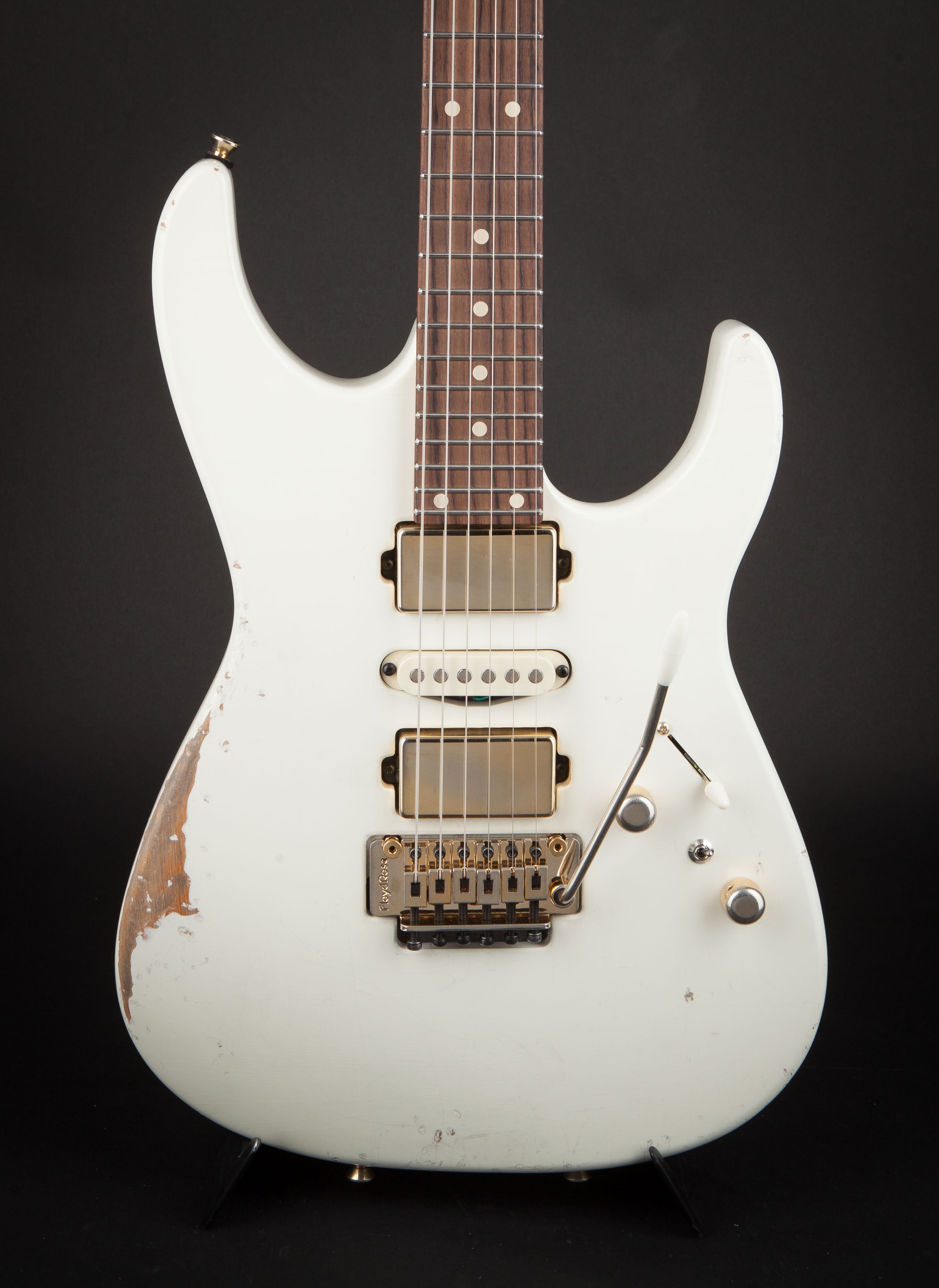 Tom Anderson Angel Player Distressed Olympic White 01 n World Guitars